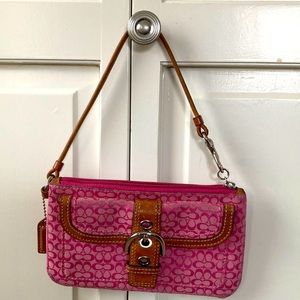 Coach pink wristlet